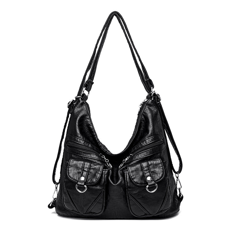 Women's Retro Soft Leather Large Capacity Shoulder Bags