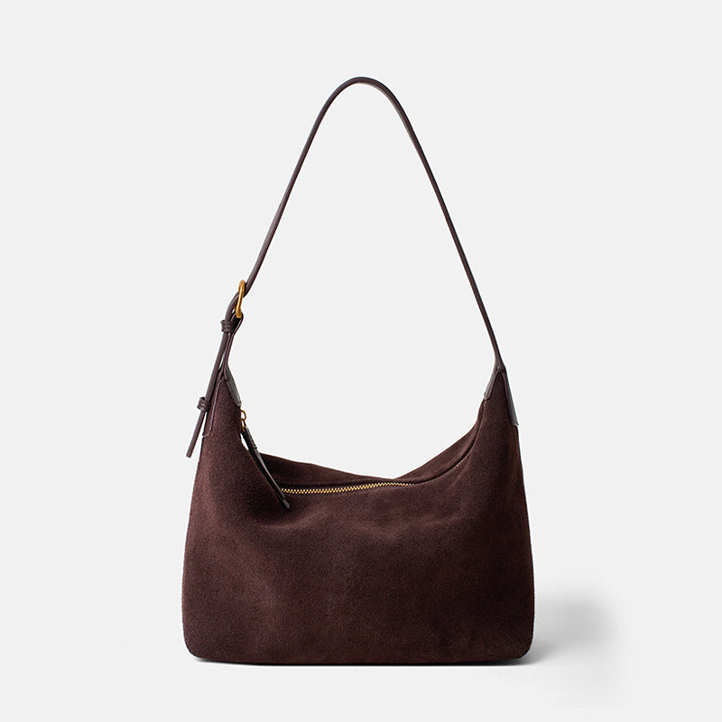 Women's Genuine Leather Frosted Cowhide High-grade Simple Crossbody Bags