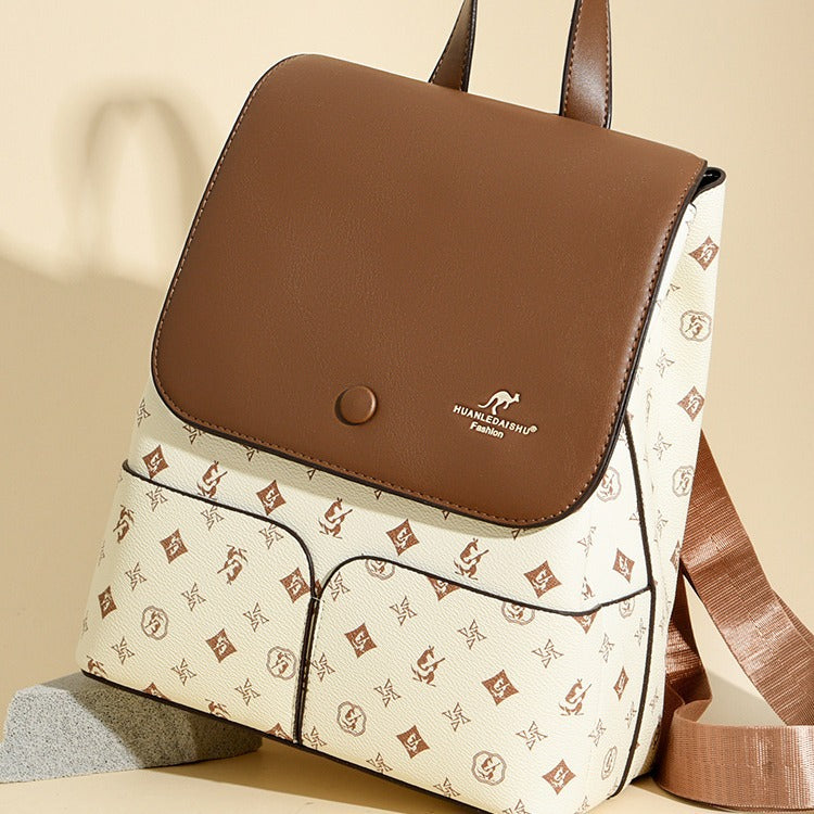 Women's Light Luxury Large Capacity Simple Leisure Soft Backpacks
