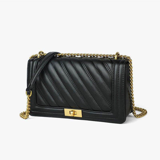 Women's Genuine Leather Chain Large Capacity Soft Shoulder Bags
