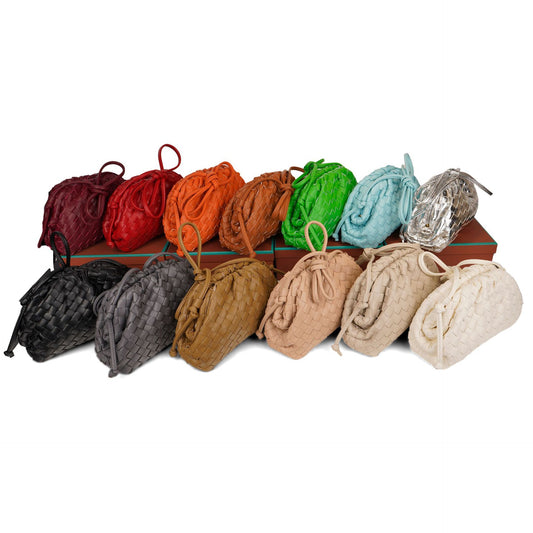 Women's Hand-woven Cloud Stylish Textured High Dumpling Crossbody Bags