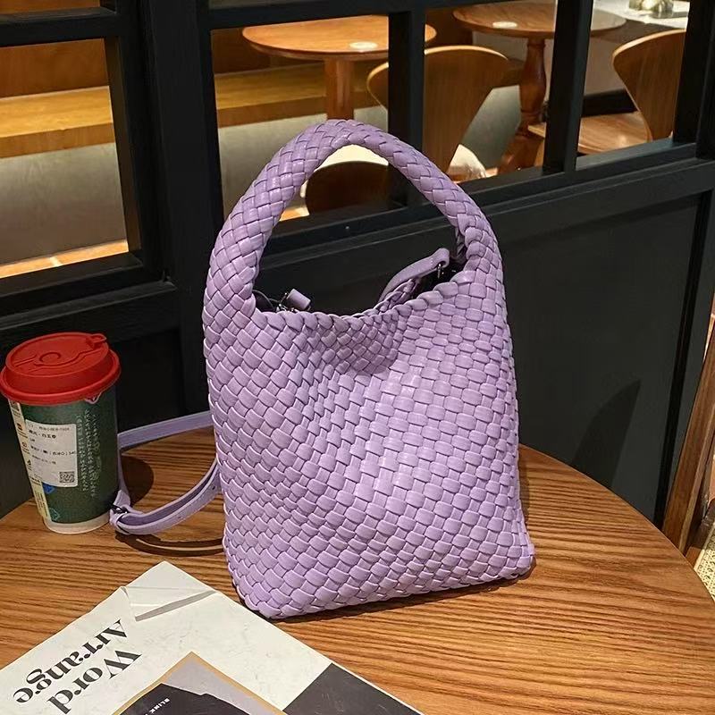 Genuine Leather Woven Vegetable Basket Holiday Crossbody Bags