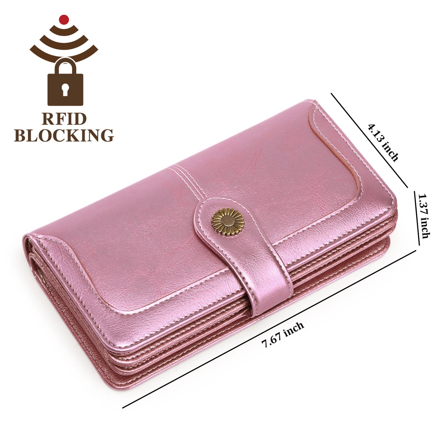 Women's Pu Leather Long Clutch Multifunctional Lady's Ladies Wallets
