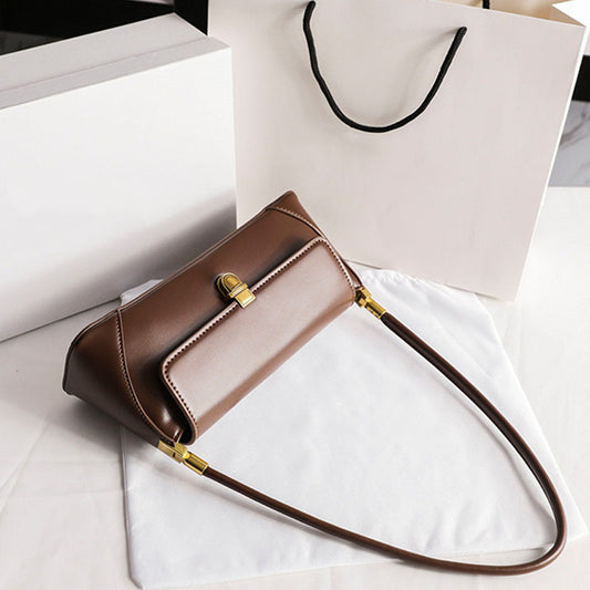 Women's Underarm Genuine Leather Fashion Cattlehide Portable Shoulder Bags