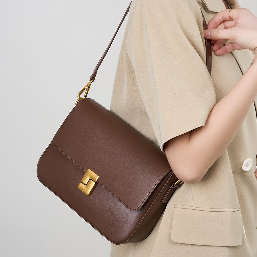 Women's Commuter Versatile Vintage Underarm Genuine Leather Crossbody Bags