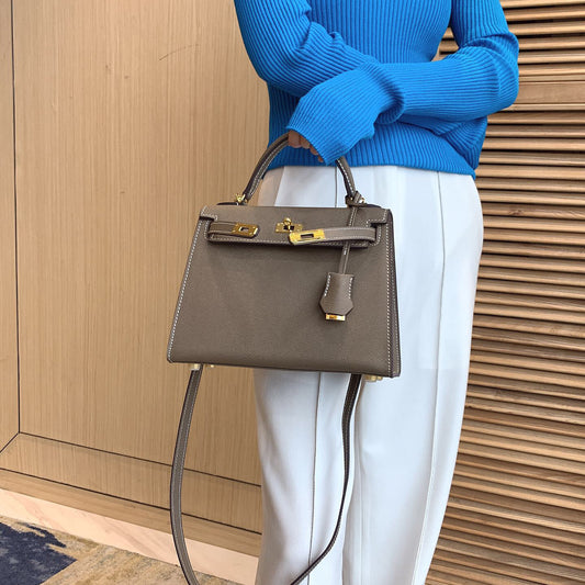 Women's Palm Print Genuine Leather Second Generation Handbags
