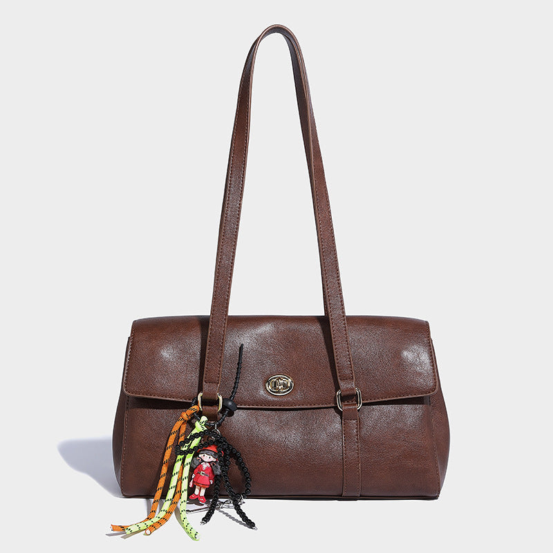 Style Retro Large Capacity Underarm High-grade Bead Pendant Shoulder Bags