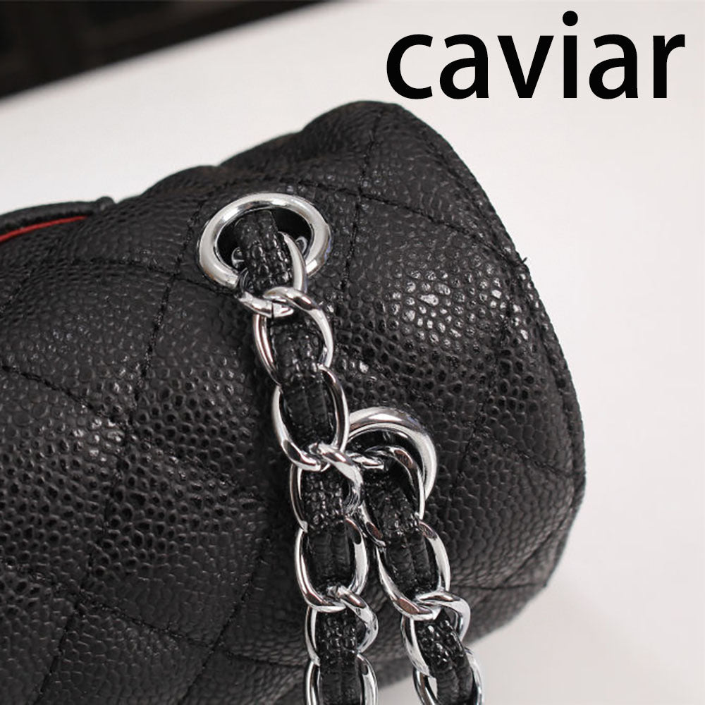 Unique Women's Caviar Genuine Leather For Shoulder Bags