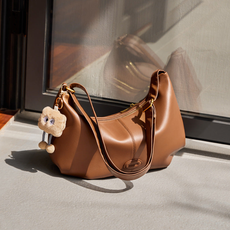 Women's Summer High-grade Dumpling Genuine Leather Shoulder Bags