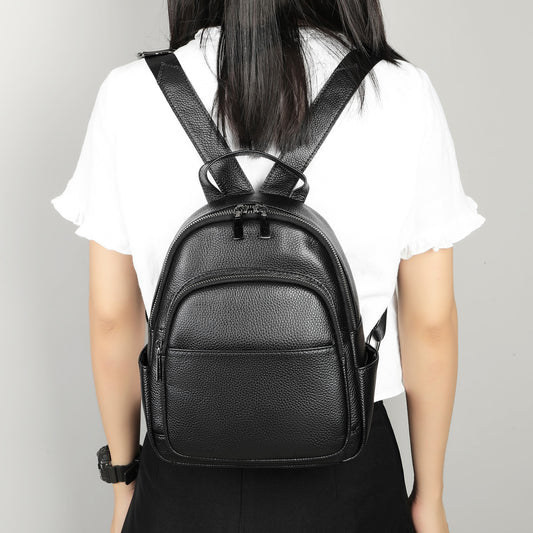 Women's First Layer Leather Genuine Fashion Backpacks