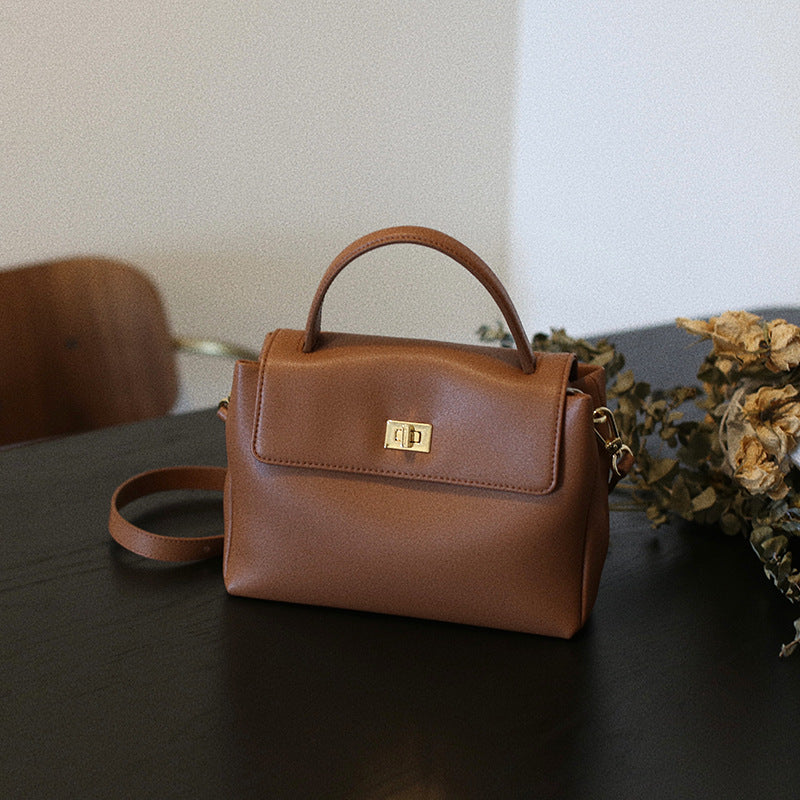 Women's First Layer Cowhide Soft Leather Versatile Shoulder Bags