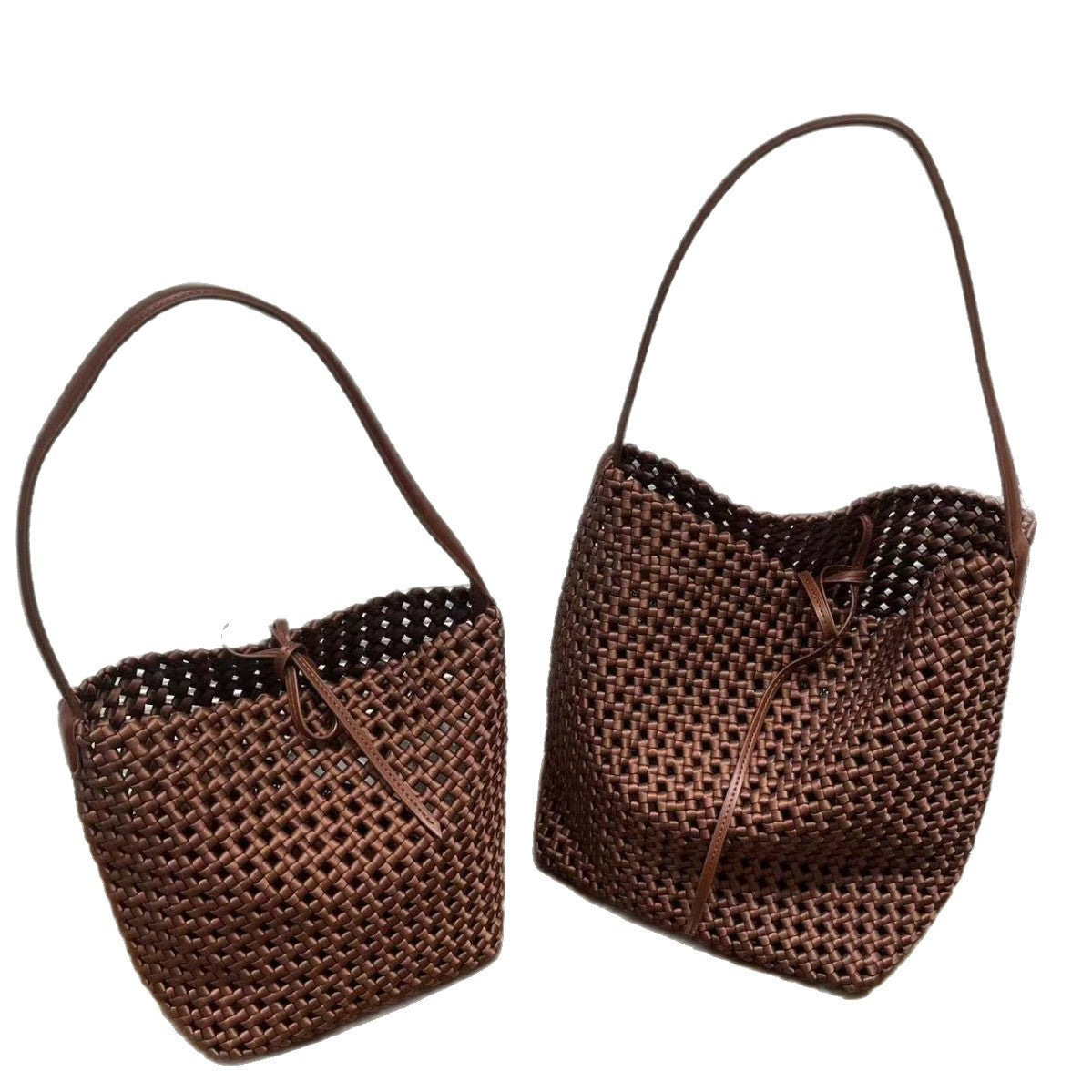 Women's Retro Hollow Woven Large Capacity Portable Shoulder Bags