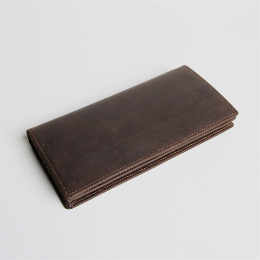 Men's Horse First Layer Cowhide Long Genuine Leather Men's Wallets