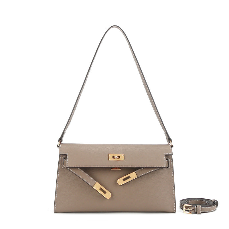Women's Genuine Leather Kelly Retro High-grade Underarm Crossbody Bags