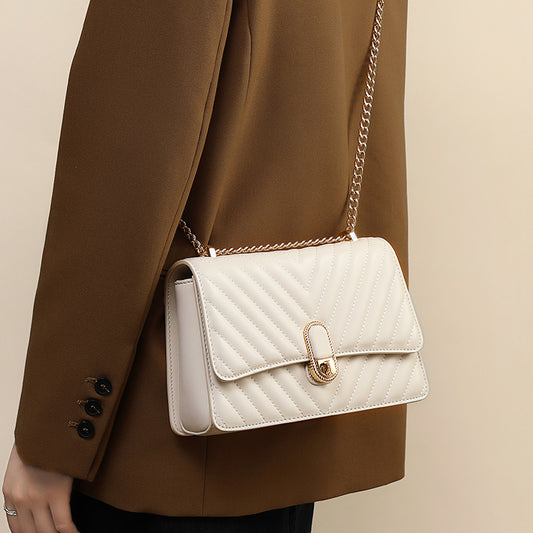Women's Chain Light Luxury Minority Genuine Leather Crossbody Bags