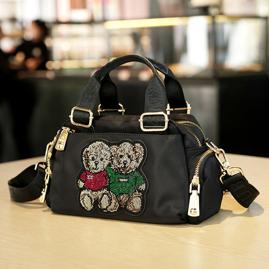 Women's Popular Portable Design Bear Boston Crossbody Bags