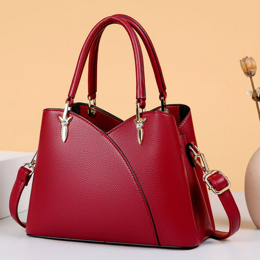 Glamorous Women's Soft Leather Mother Simple Bags