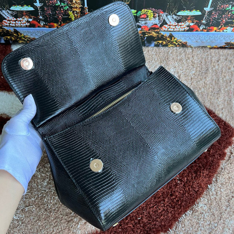 Women's Simple Miss Sicilian Lizard Pattern Portable Handbags