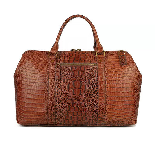 Men's Large Capacity First Layer Cowhide Crocodile Men's Handbags