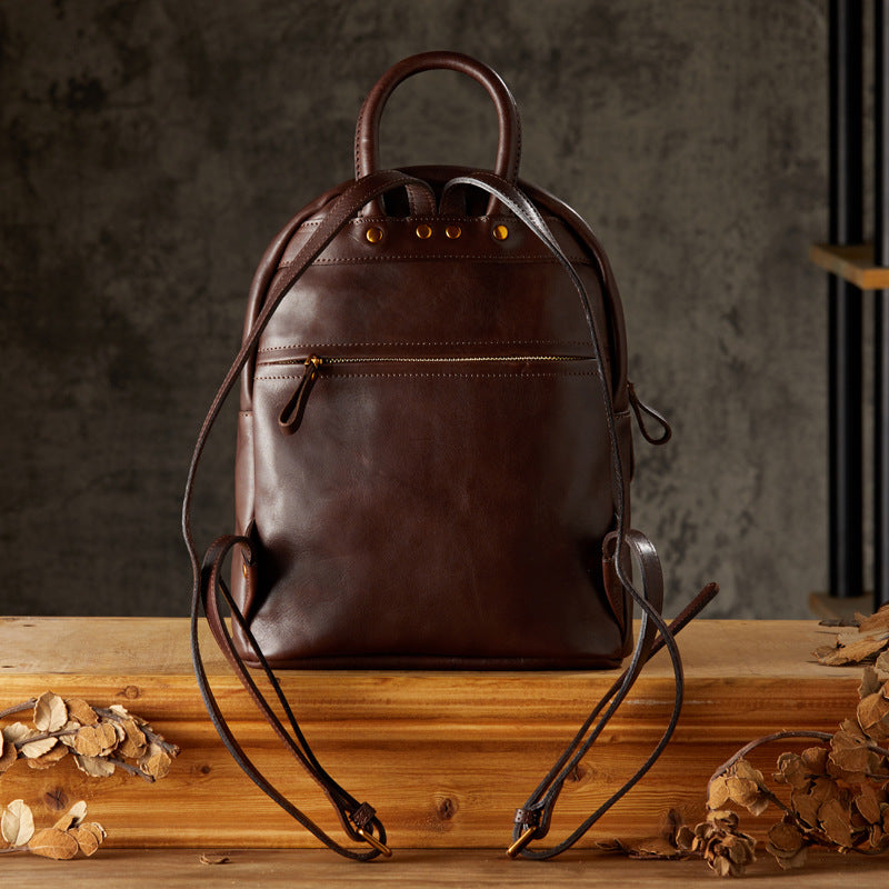 Elegant Classy Women's Vegetable Leather Fashion Backpacks