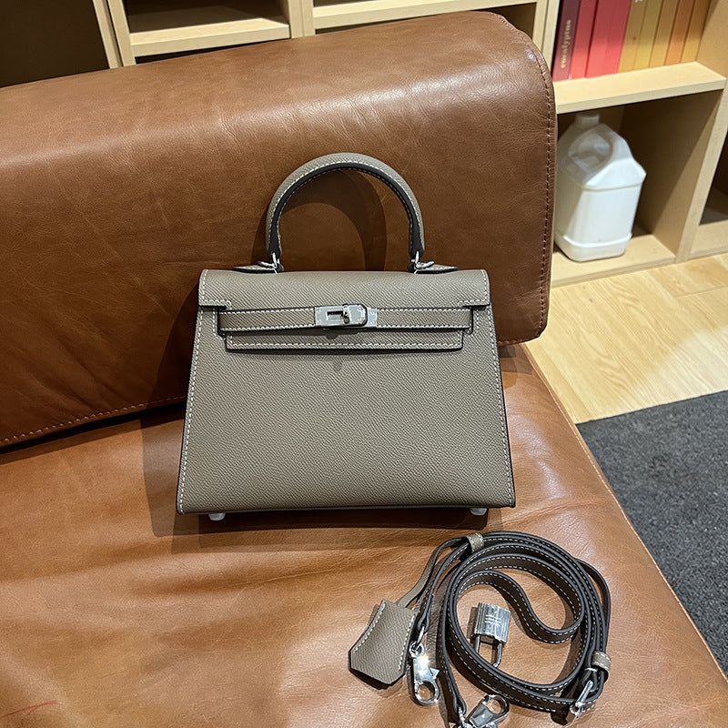 Women's Second Generation Palm Print Kelly Leather Fashion Pouches Mini Shoulder Bags