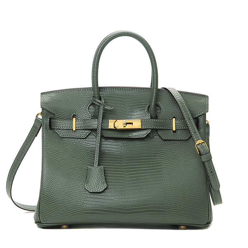 Women's Lizard Pattern Genuine Leather First Layer Crossbody Bags