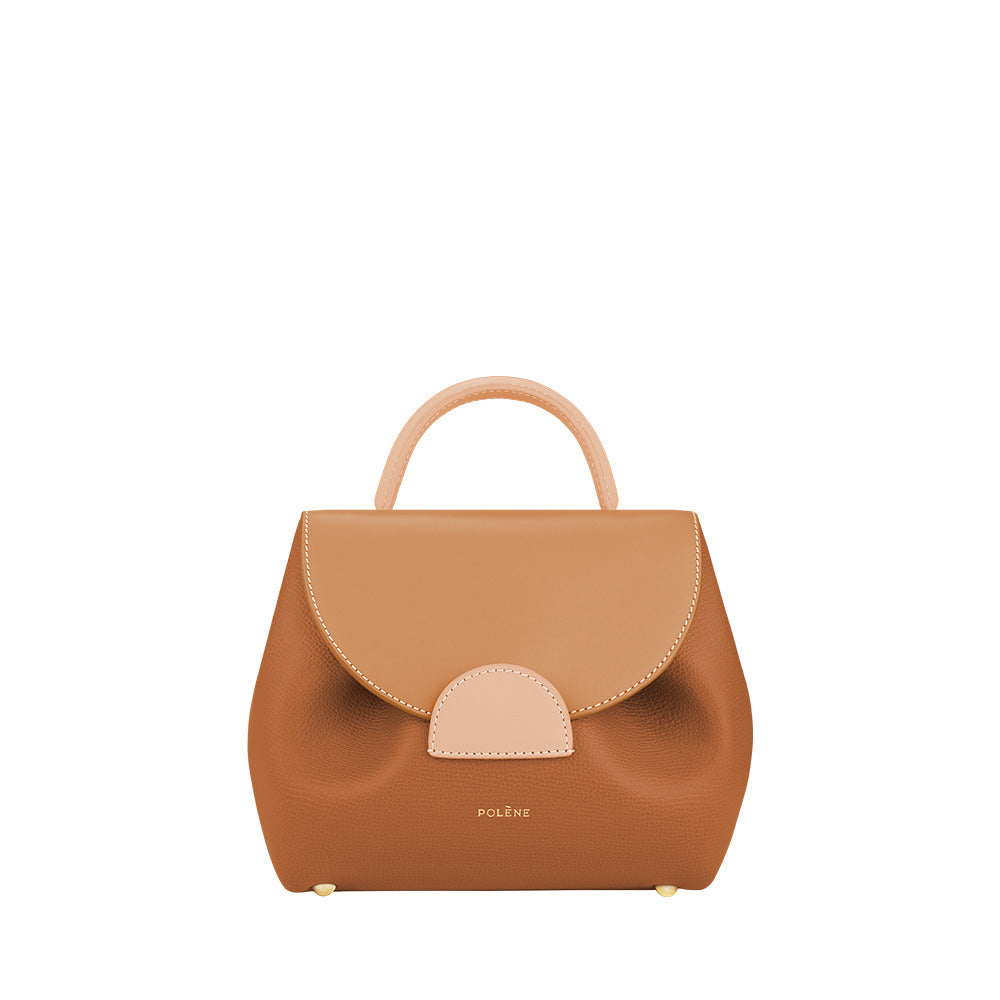 Smiling Face Genuine Leather Boling Commuter Crossbody Bags