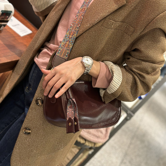 Women's Genuine Leather Underarm Female Fashion Shell Handbags