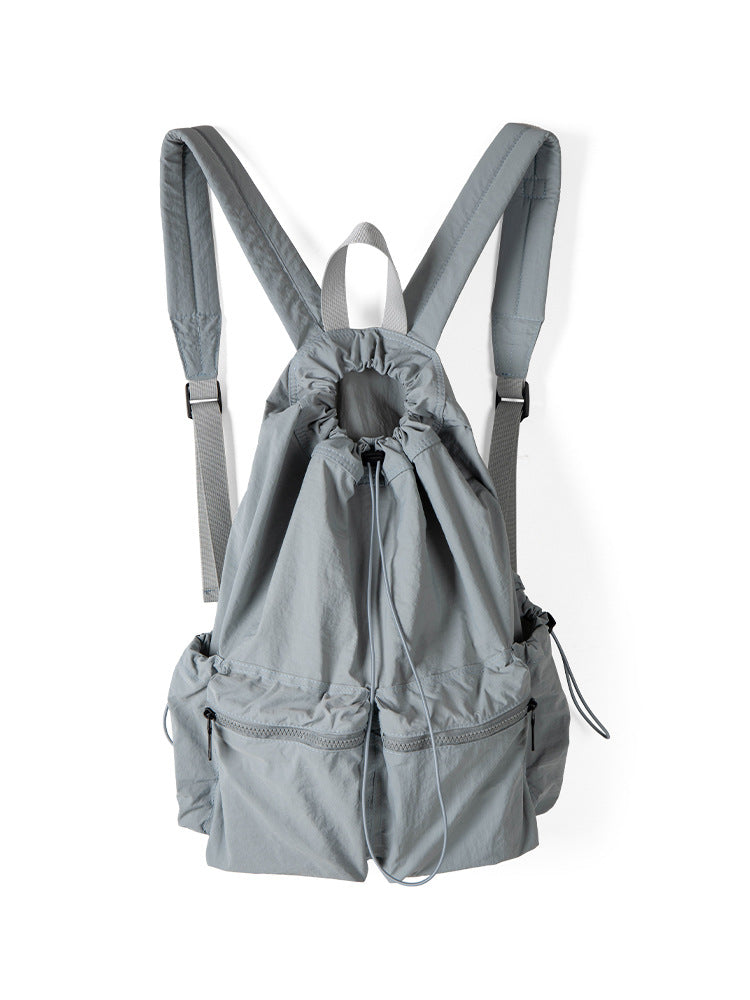Women's Korean Style Niche Drawstring Leisure Lightweight Backpacks
