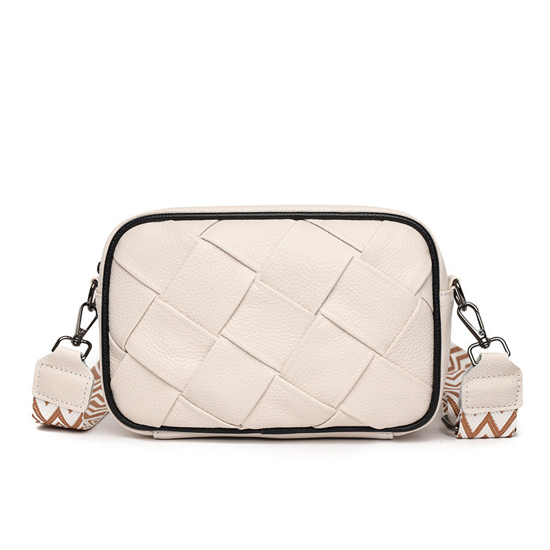 Women's Genuine Leather Fashion Rhombic Layer Cowhide Crossbody Bags