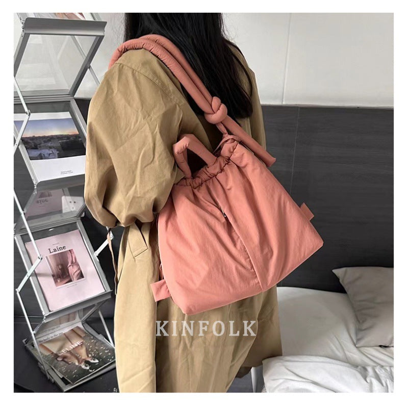 Down Cotton Padded Jacket Lightweight Large Shoulder Bags