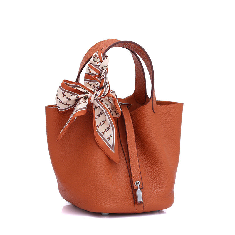 Women's First Layer Cowhide Leather Large Capacity Handbags