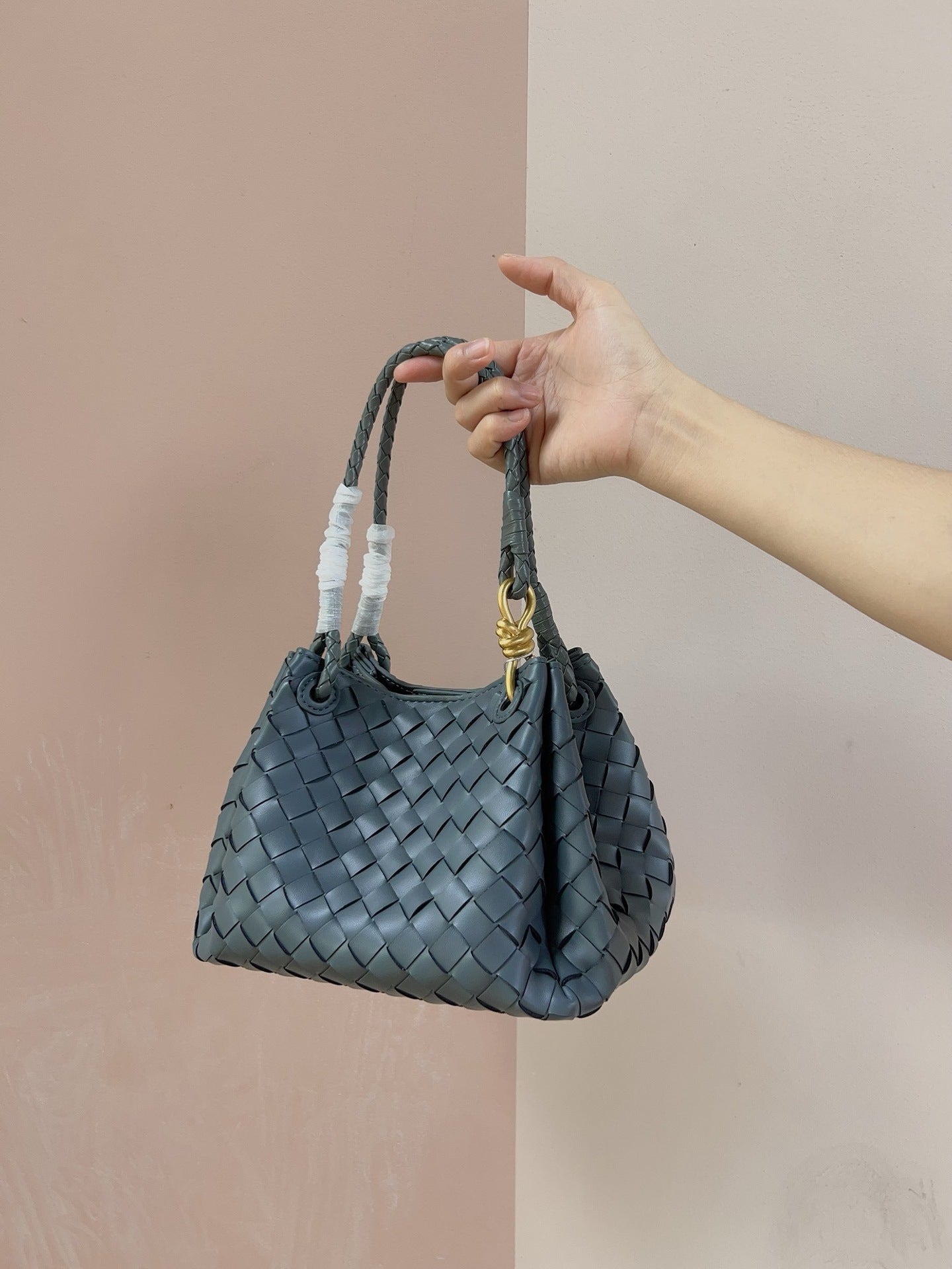 Women's Leather Weave Parachute High-grade Commuter Bags