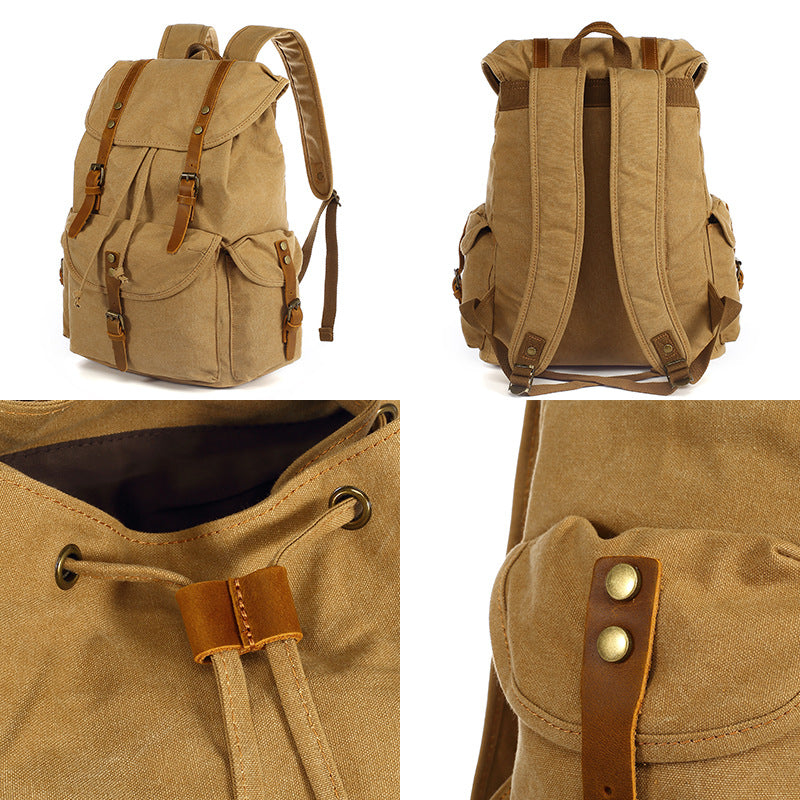 Encrypted Washed Canvas With First Layer Backpacks