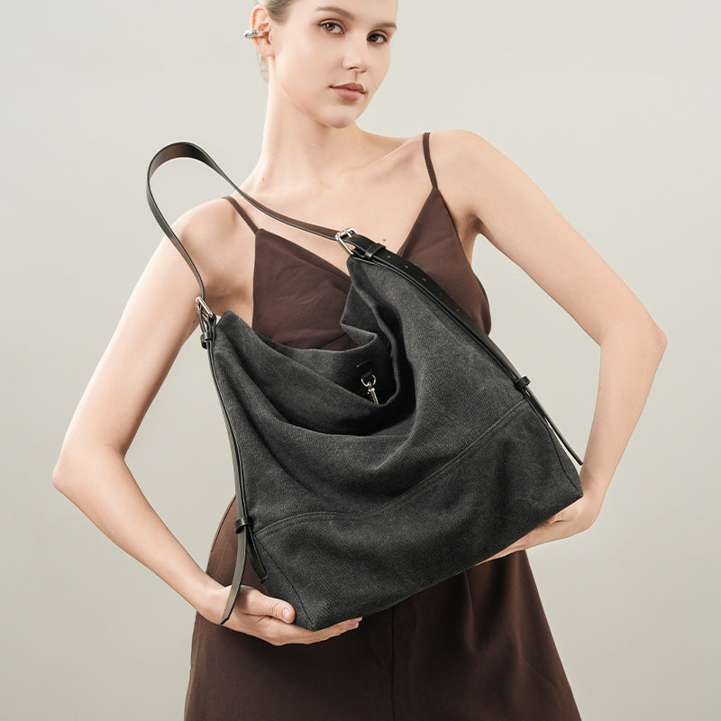 Women's Underarm Style Large Capacity Thickening Artistic Tote Bags