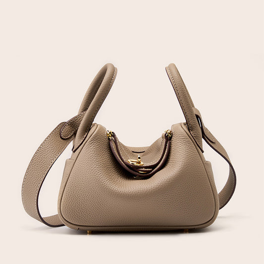 Women's Genuine Leather Pillow Lindi Medium Size Crossbody Bags