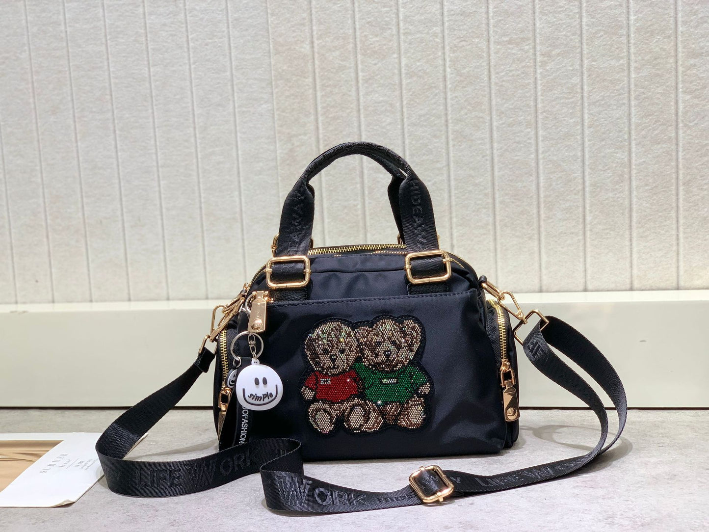 Trendy Graceful Women's Rhinestone Bear Design Bags