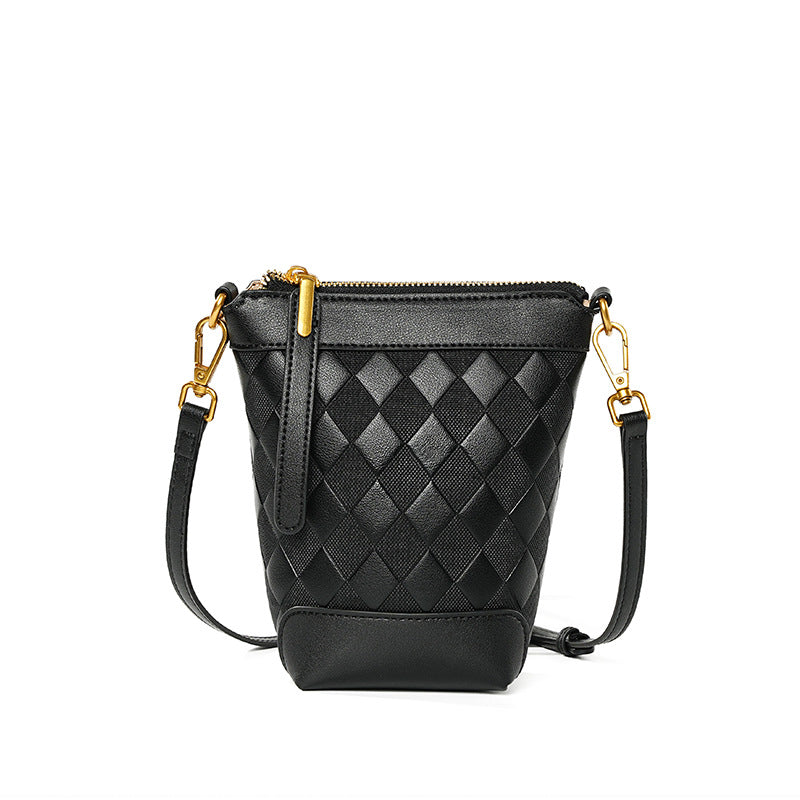 Women's Genuine Leather Design Sense Niche Vertical Crossbody Bags