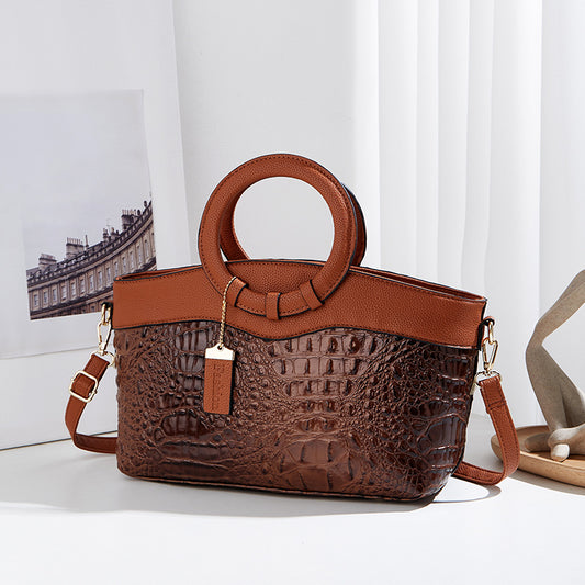 Women's Unique Stylish Personalized Crocodile Pattern Crossbody Bags