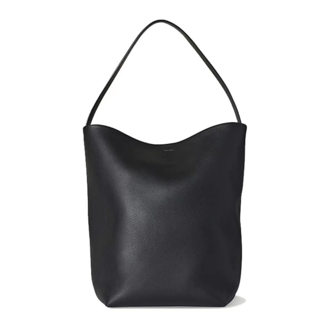 Women's High-grade Lychee Pattern Cowhide Large Capacity Totes Crossbody Bags