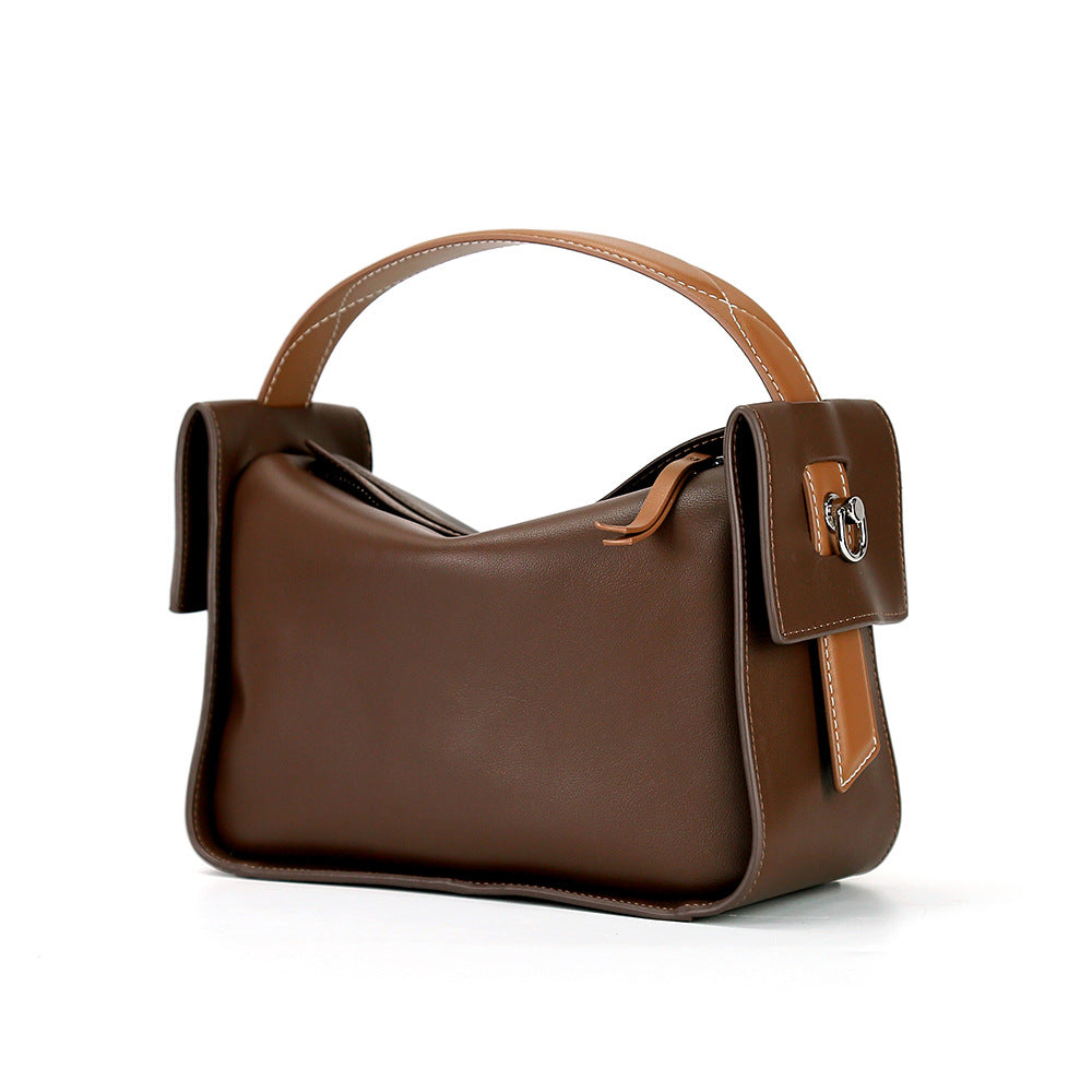 Women's Genuine Leather Puffer Cowhide Design Vintage Handbags