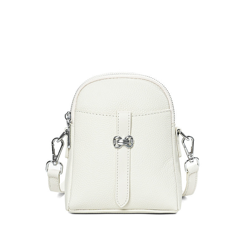 Women's Mobile Genuine Leather First Layer Cowhide High Crossbody Bags