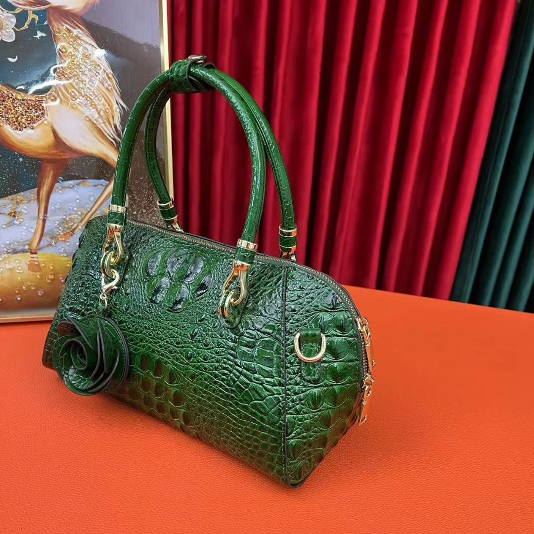 Women's Leather Crocodile Pattern High-grade Fashion Large Handbags