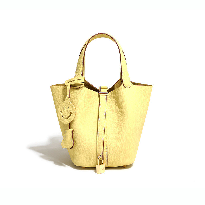 Women's Vegetable Basket Genuine Leather Niche Advanced Mother Handbags