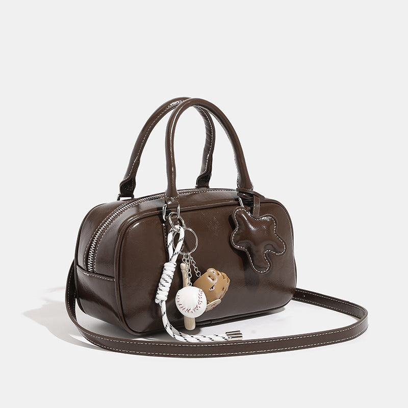 Niche Beta Bowling Female Vintage Boston Handbags