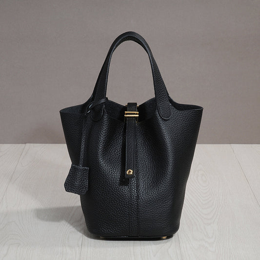 Lunch Trendy Head Layer Cowhide Vegetable Handbags