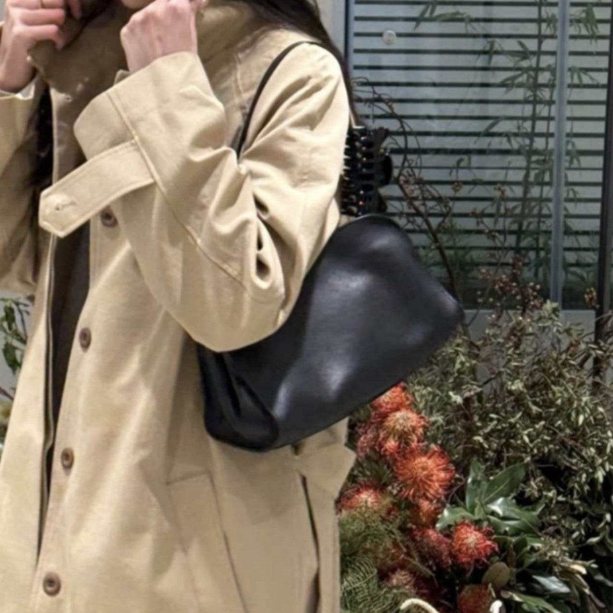 Comfortable Clutch French Minority Cowhide Simple Bags