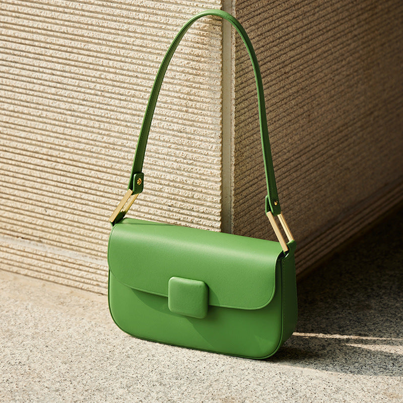 Women's French Style Underarm High-grade Summer Genuine Shoulder Bags