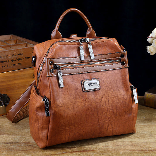 Women's Retro Style Single Pillow Large Capacity Backpacks