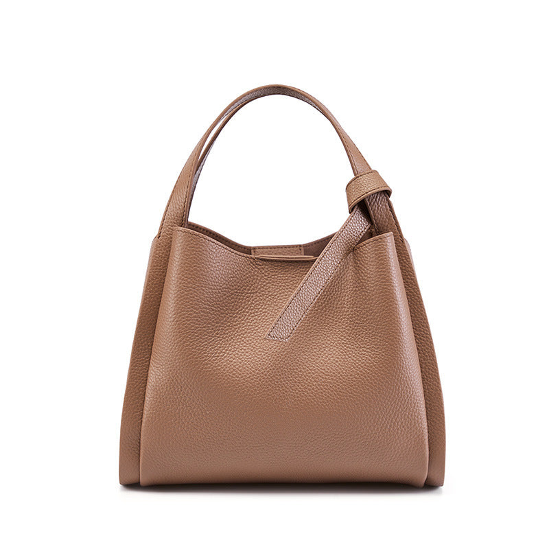 Women's First Layer Cowhide Vegetable Basket Leather Crossbody Bags